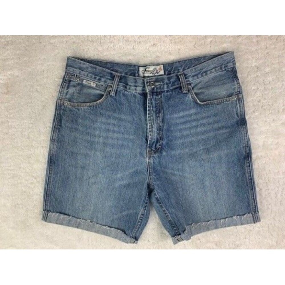 Firefly Size 34 Womens Shorts Cuff Cut Offs High Rise Cotton